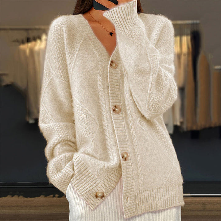 Damen Strickjacke Langärmlig Bequem