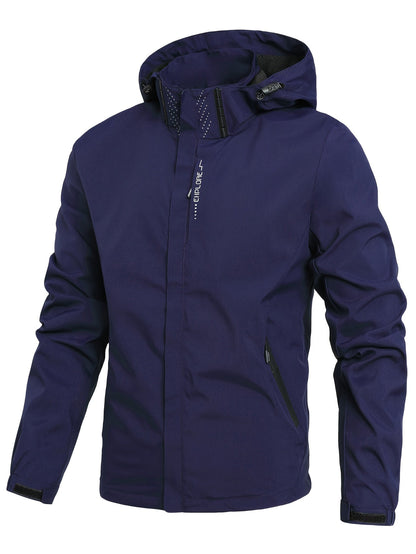 Winddichte Herrenjacke Mit Kapuze Outdoor - IdealeKleiden