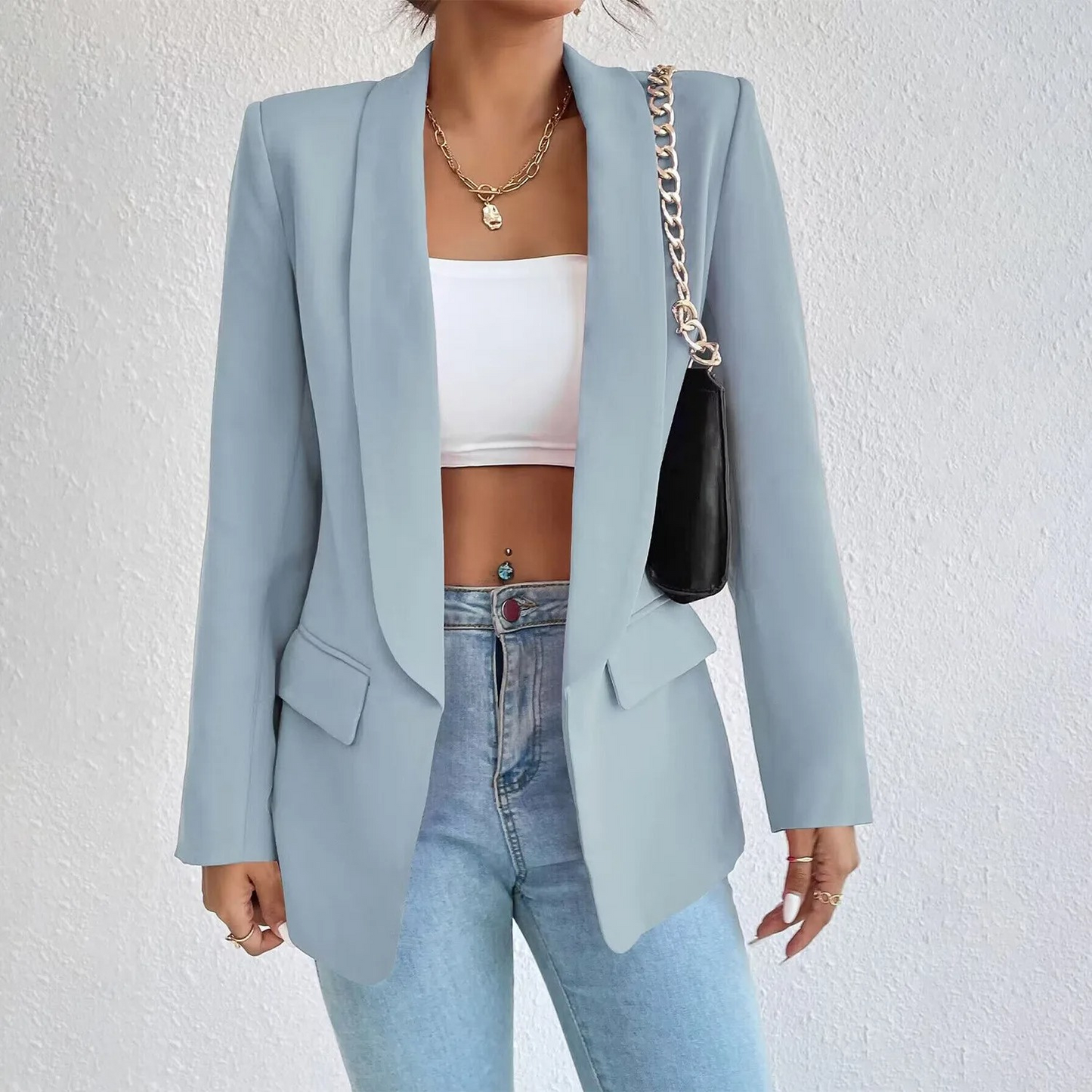 Stilvolle Damenblazer Büro Look Polyester