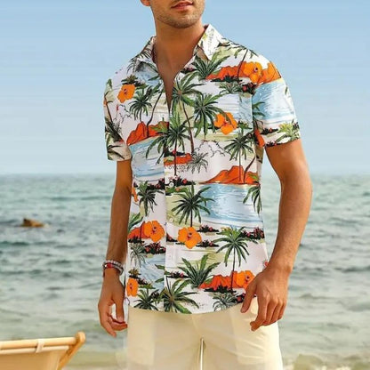 Sommerhemd Kurzarm Hawaiidesign Herren