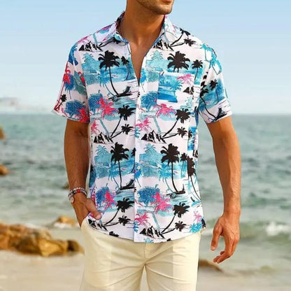 Sommerhemd Kurzarm Hawaiidesign Herren