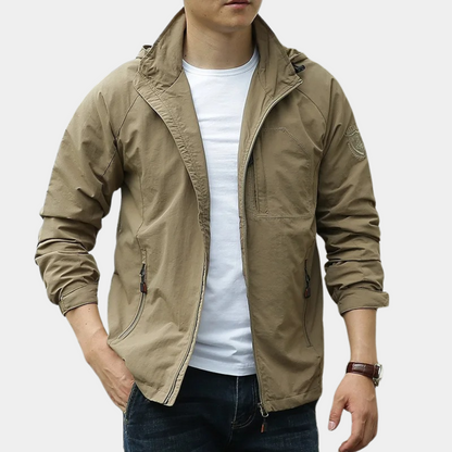 Leichte Sommerjacke Herren Kapuze Cargo