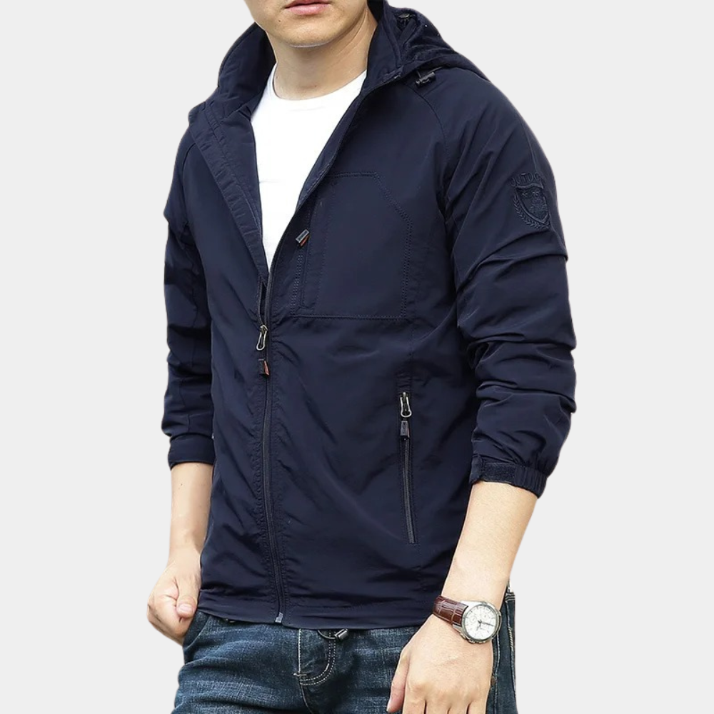 Leichte Sommerjacke Herren Kapuze Cargo