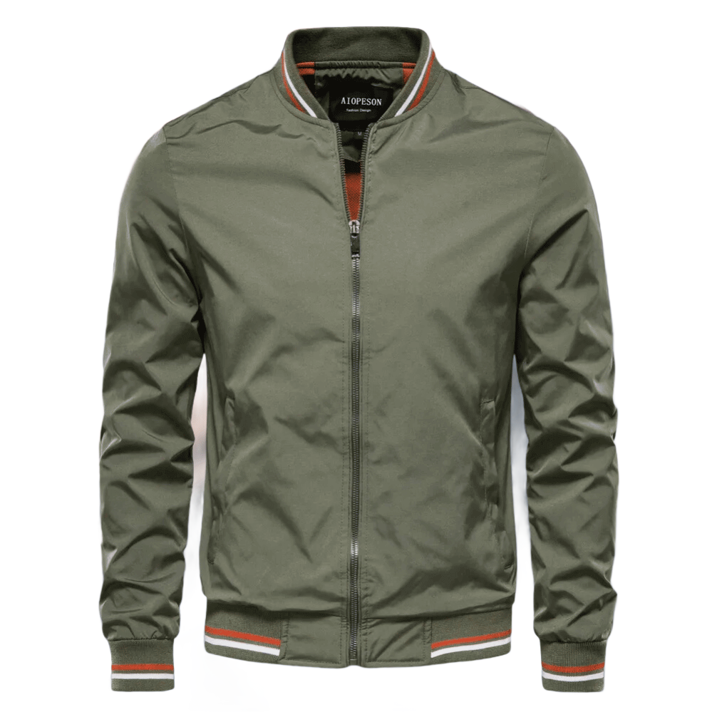 Herren Bomberjacke Sommer Nylon Reißverschluss