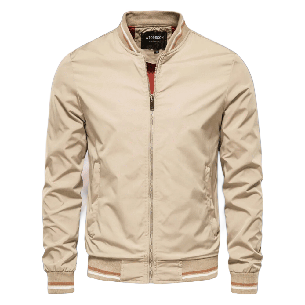 Herren Bomberjacke Sommer Nylon Reißverschluss