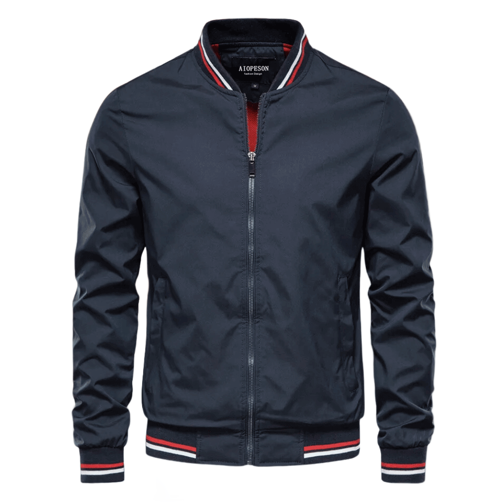 Herren Bomberjacke Sommer Nylon Reißverschluss - IdealeKleiden