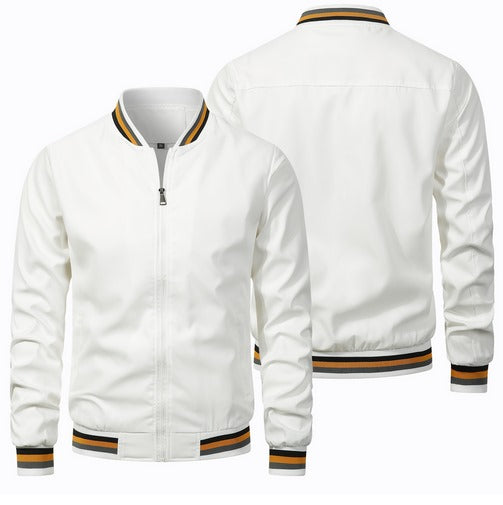 Herren Bomberjacke Sommer Nylon Reißverschluss