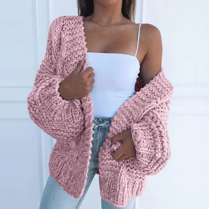 Damen Strickcardigan Großzügig Weich