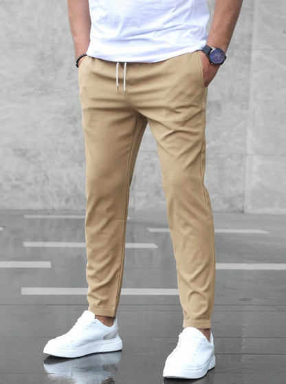 Elastische Herrenhose Bequem Kordelzug