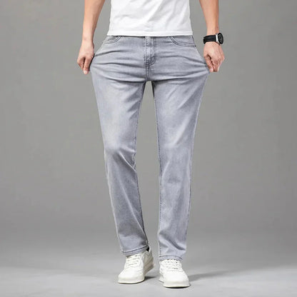 Elastische Herrenjeans Bequem Gerade