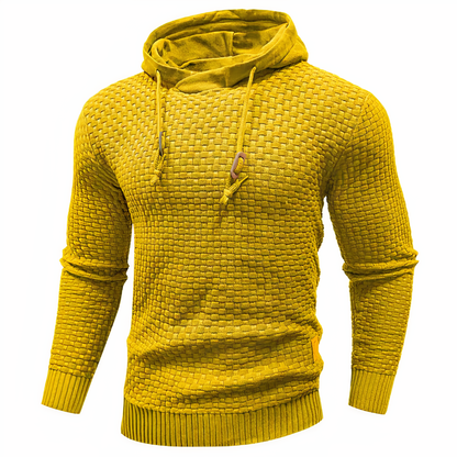 Herren Strick-Hoodie Slim Fit Kapuzenpullover