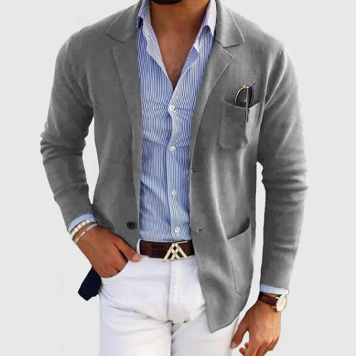 Herren Strickjacke Modern mit Taschen