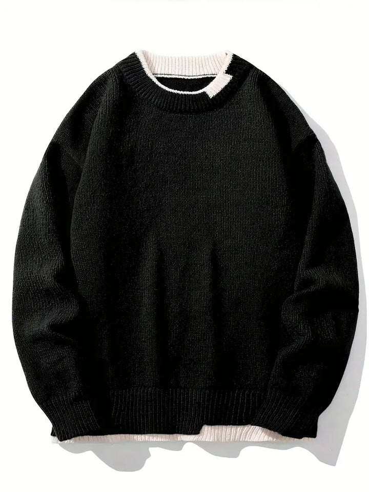 Bequemer Strickpullover für Männer Rundhals