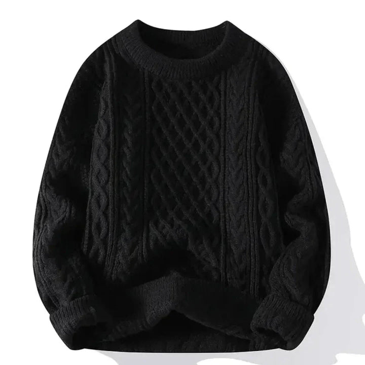 Großer Strickpullover Zopfmuster Herren - IdealeKleiden