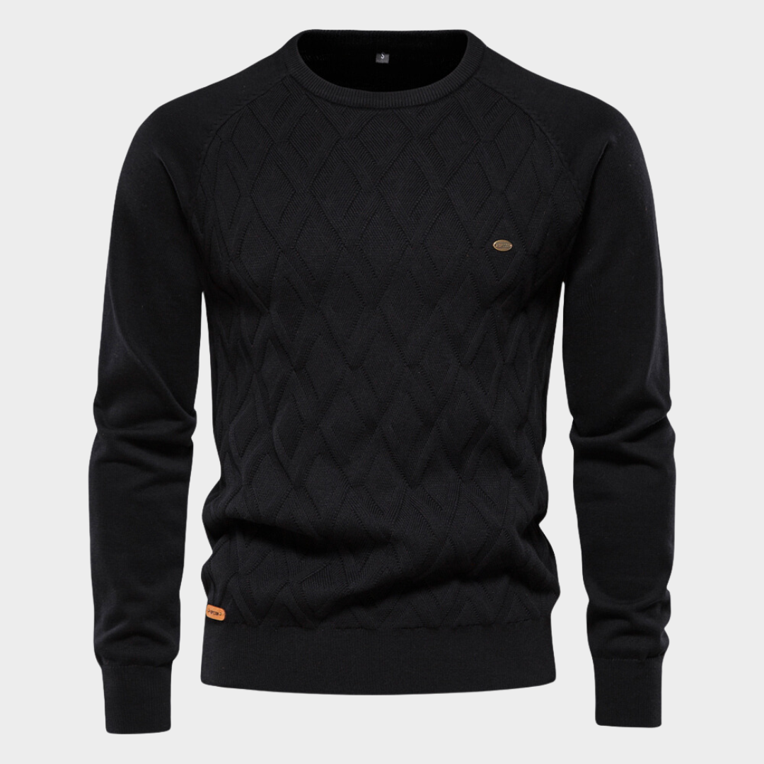 Herren Strickpullover Rundhals Modern