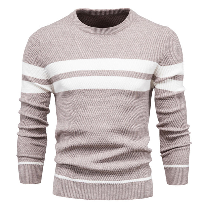 Schmal Geschnittener Herren Pullover Rundhals