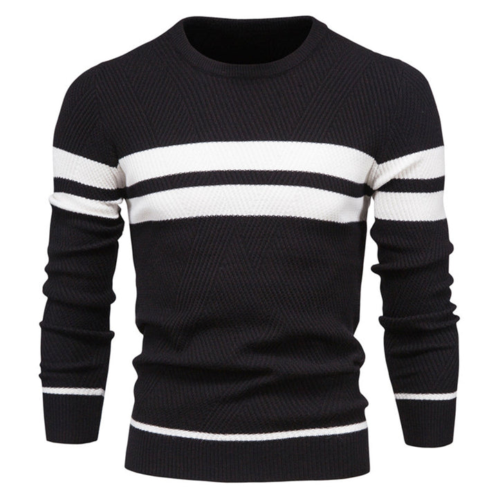 Schmal Geschnittener Herren Pullover Rundhals