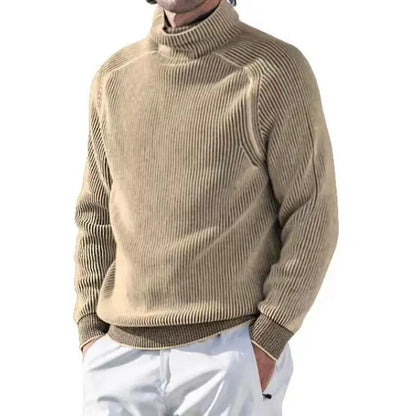 Warmes Herren Strickoberteil Rollkragen Style