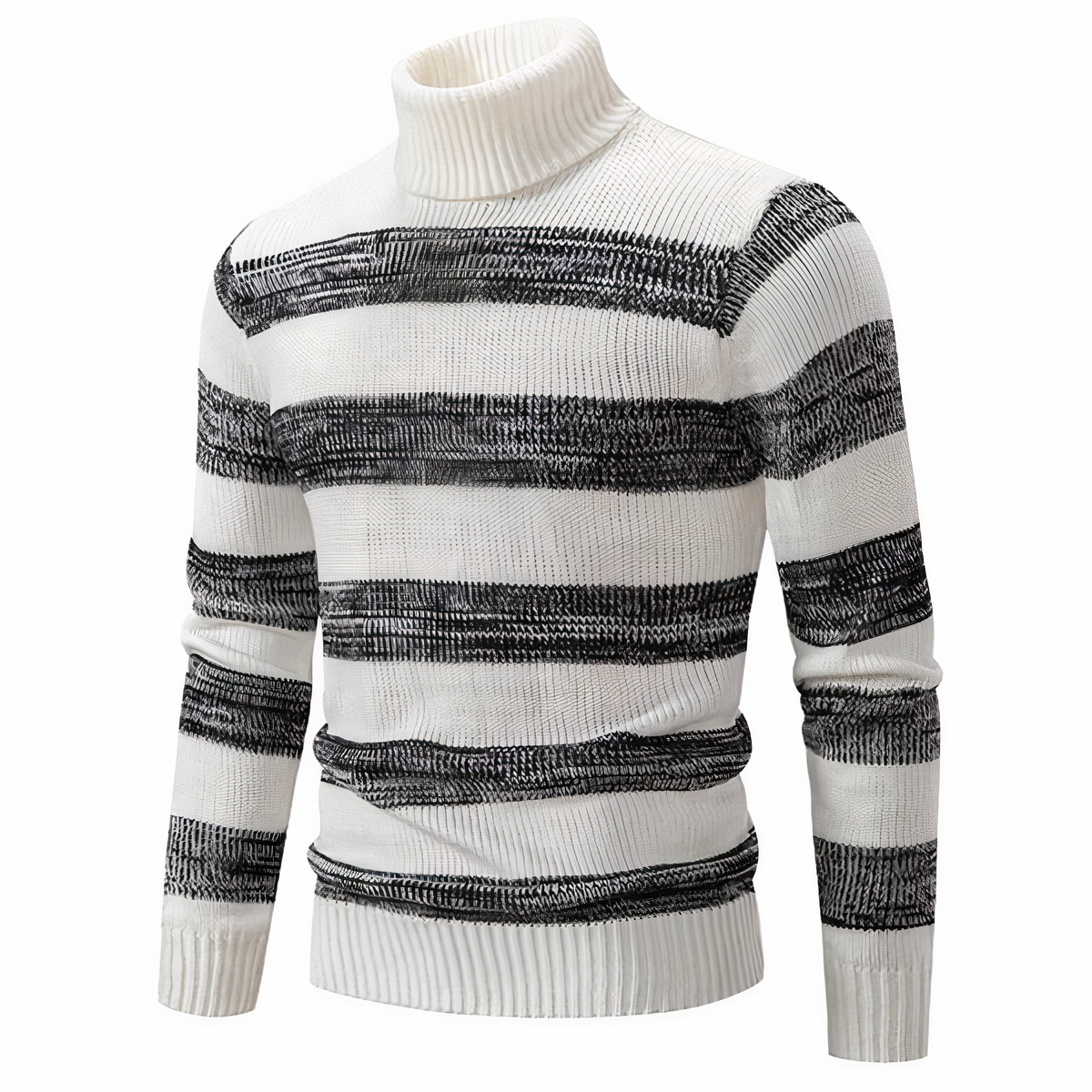 Herren Strickpullover Slim Fit Patchwork Design