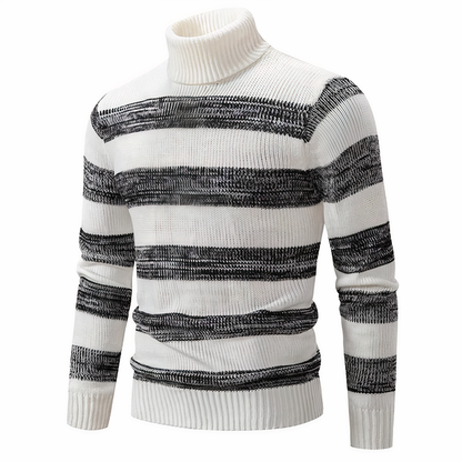Herren Strickpullover Slim Fit Patchwork Design