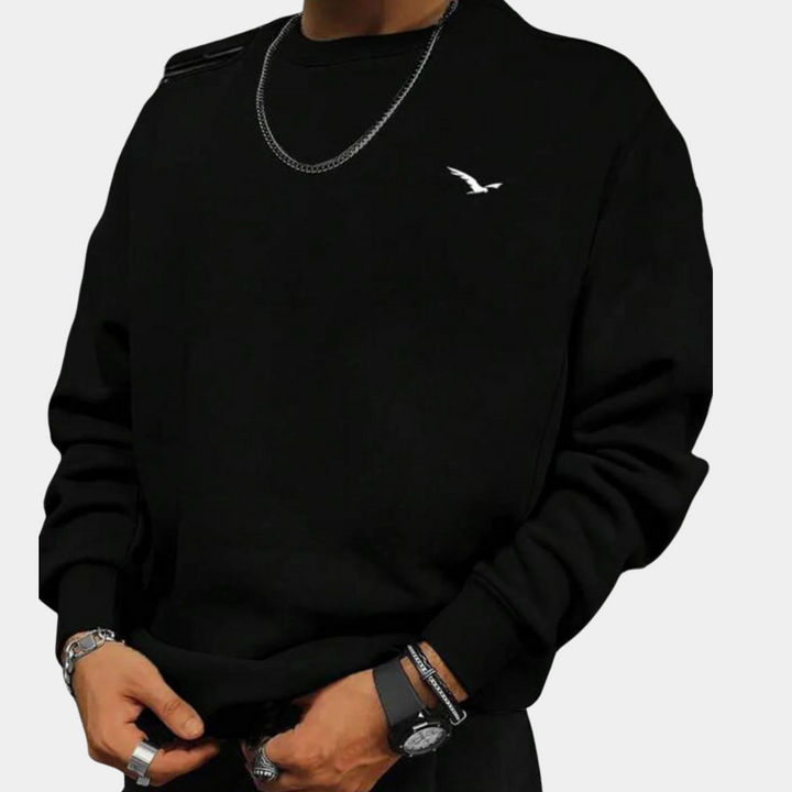 Bequemes Herren Sweatshirt Rundhals Pullover
