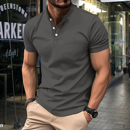 Herren T-Shirt Kurzarm Poloshirt Komfort