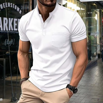 Herren T-Shirt Kurzarm Poloshirt Komfort