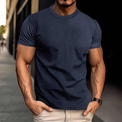 Männer T-Shirt Kurzarm Einfarbig