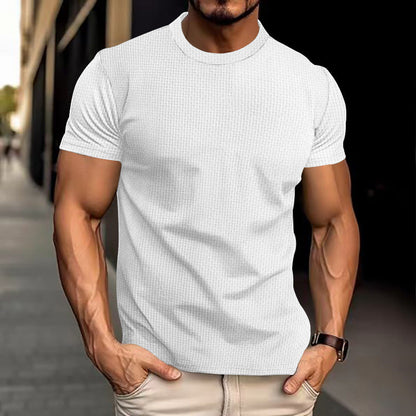 Männer T-Shirt Kurzarm Einfarbig
