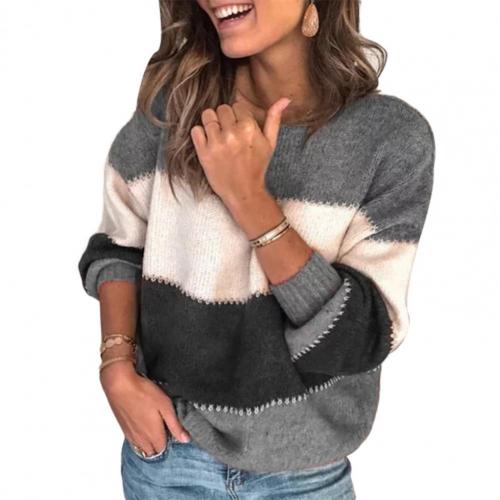 Modischer Streifenpullover Damen