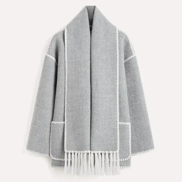 Damen Wickeljacke Elegant Drapiert