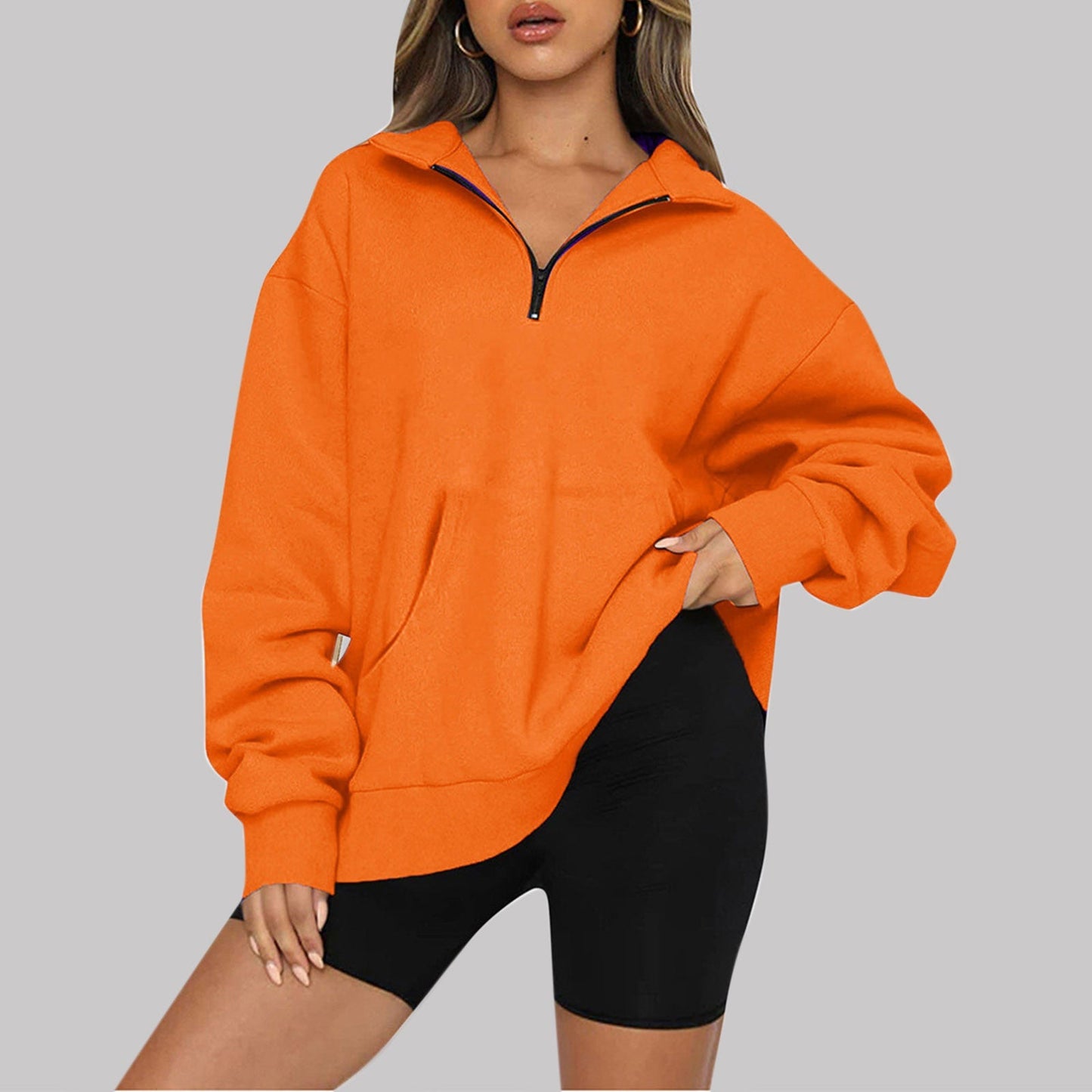 Stylische Winterjacke Zip Jumper Modern Lässig