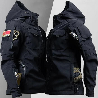Wasserdichte Outdoor-Herrenjacke mit Kapuze