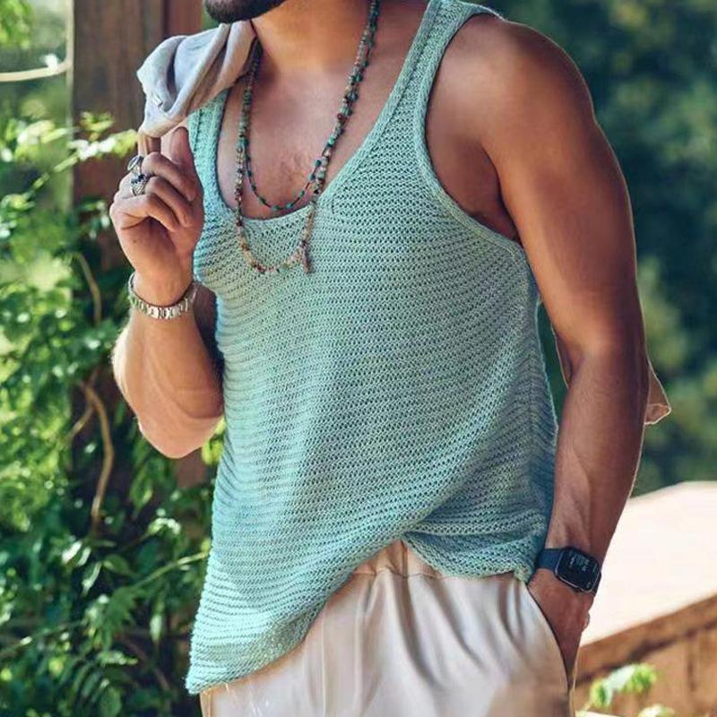 Herren Tanktop Leicht Bequem Ärmellos