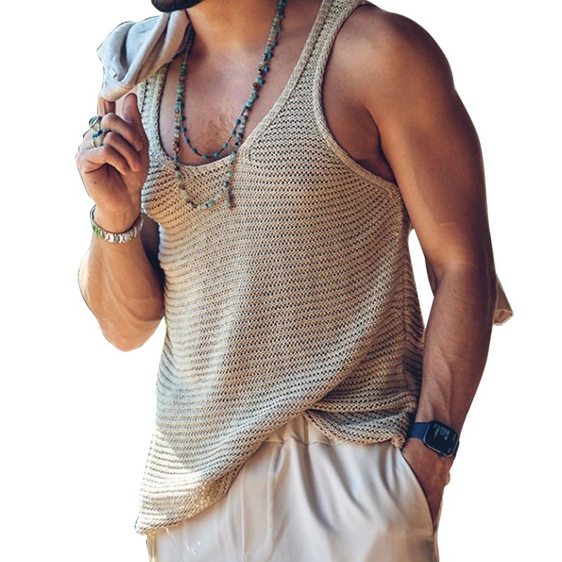 Herren Tanktop Leicht Bequem Ärmellos - IdealeKleiden