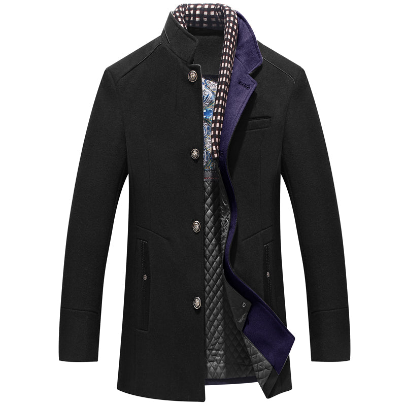 Warme Winterjacke Wollmantel Damen
