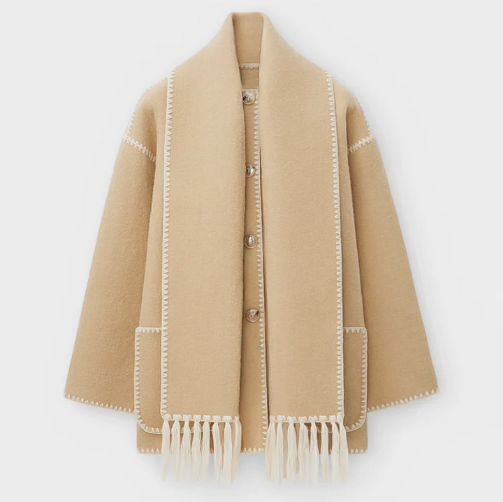 Wintermantel Oversized Wollmantel Schalkragen Damen