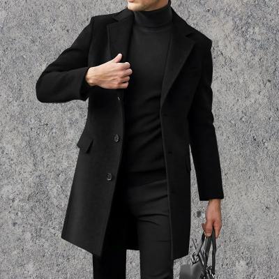 Herren Trenchcoat Klassisch Kurz Wolle