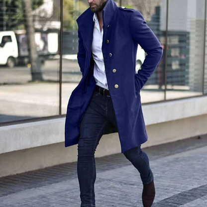 Herren Trenchcoat Halblang Elegant Winter