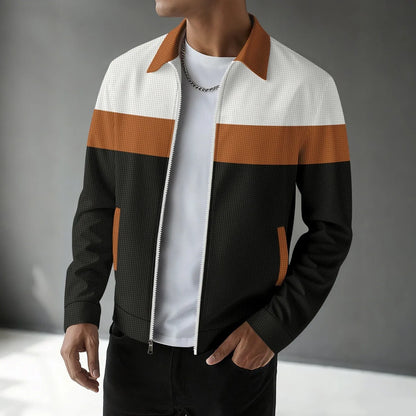 Herren Cardigan Waffelmuster Trendy