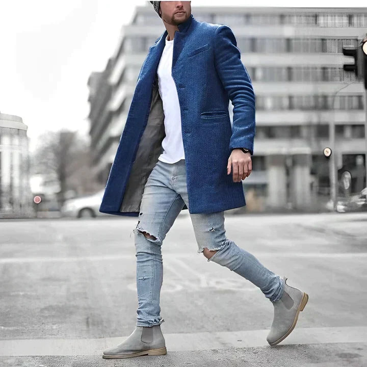 Eleganter Männer Wintermantel Lang