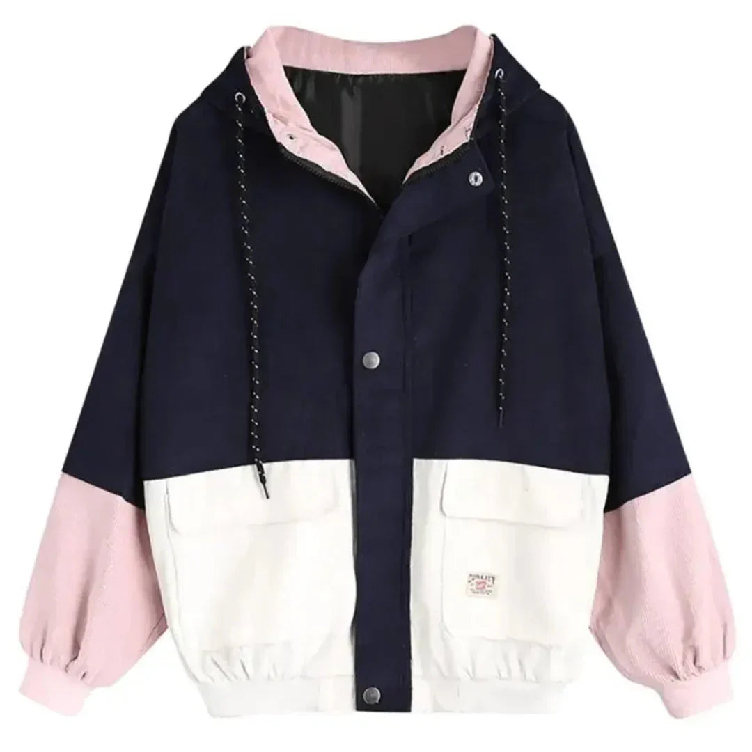 Herrenjacke Corduroy Patchwork Braun