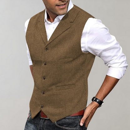 Herren Gilet Elegant Kurz