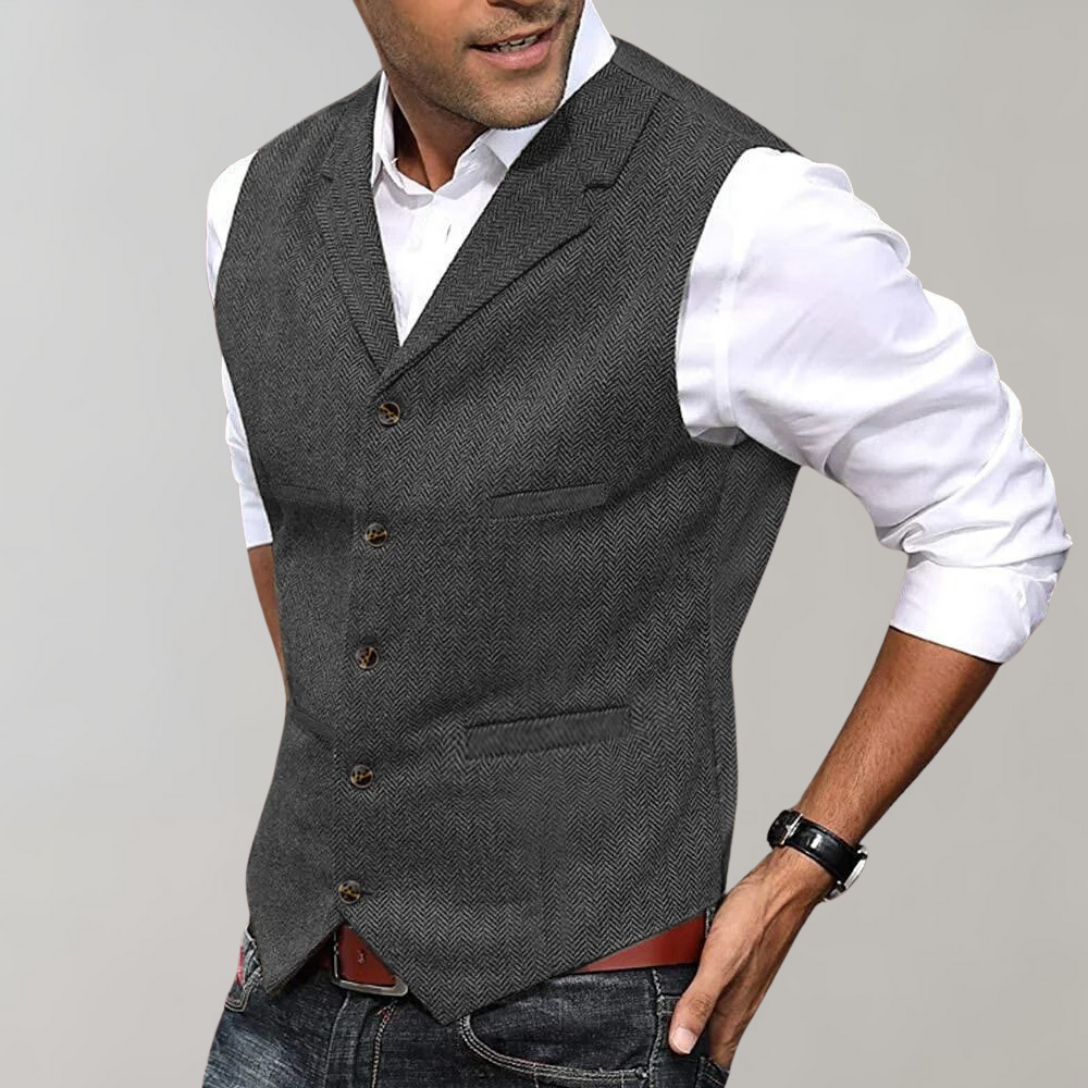 Herren Gilet Elegant Kurz
