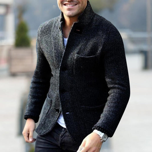 Herren Blazer Einreihig Tweed Style - IdealeKleiden