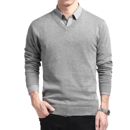 Herren Pullover V-Ausschnitt Elegantes Design