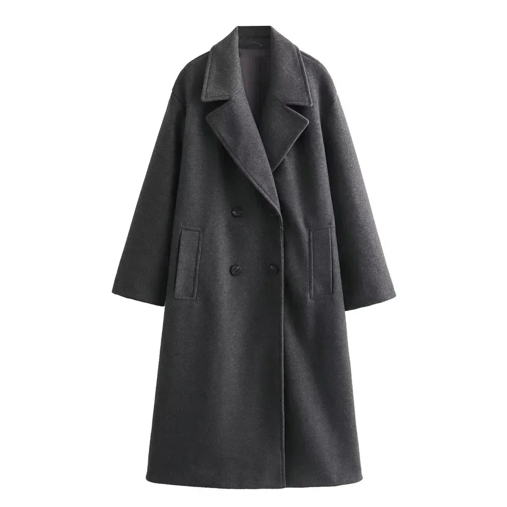 Elegante Damen Winterjacke Lang Modisch Warm