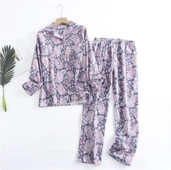 Damen Pyjama Set Bunt Gemütlich