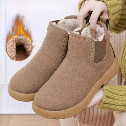 Damen Winterstiefel Samt gefüttert Warm Rutschfest