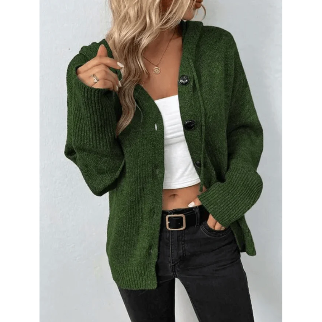 Damen Cardigan Herbst Warm Trendy Knöpfe